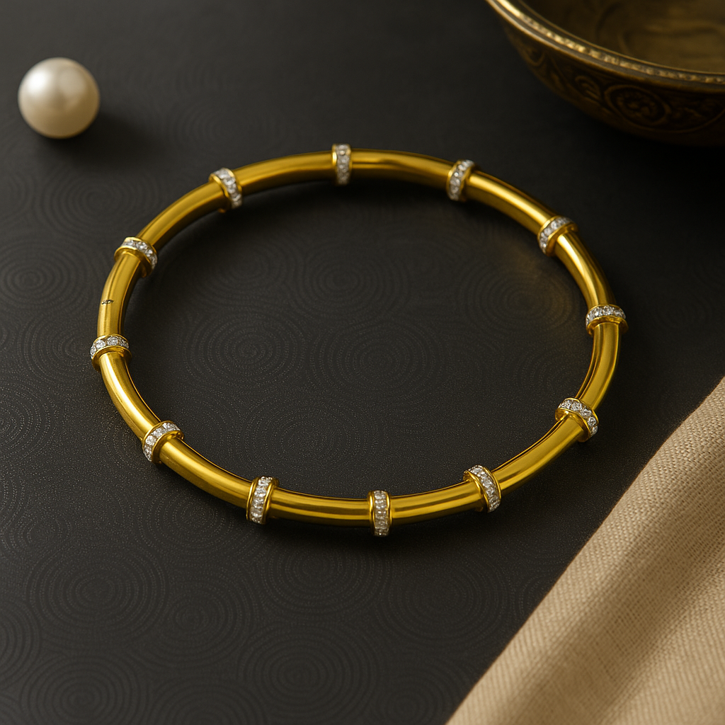 Bamboo Whisper Cuff – Gold