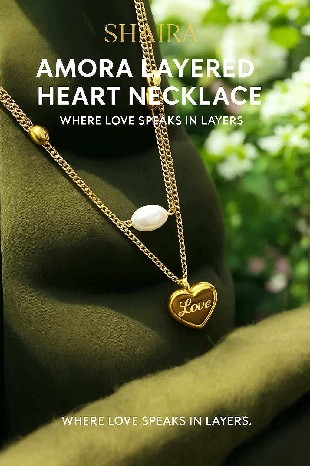 Amora Layered Heart Necklace
