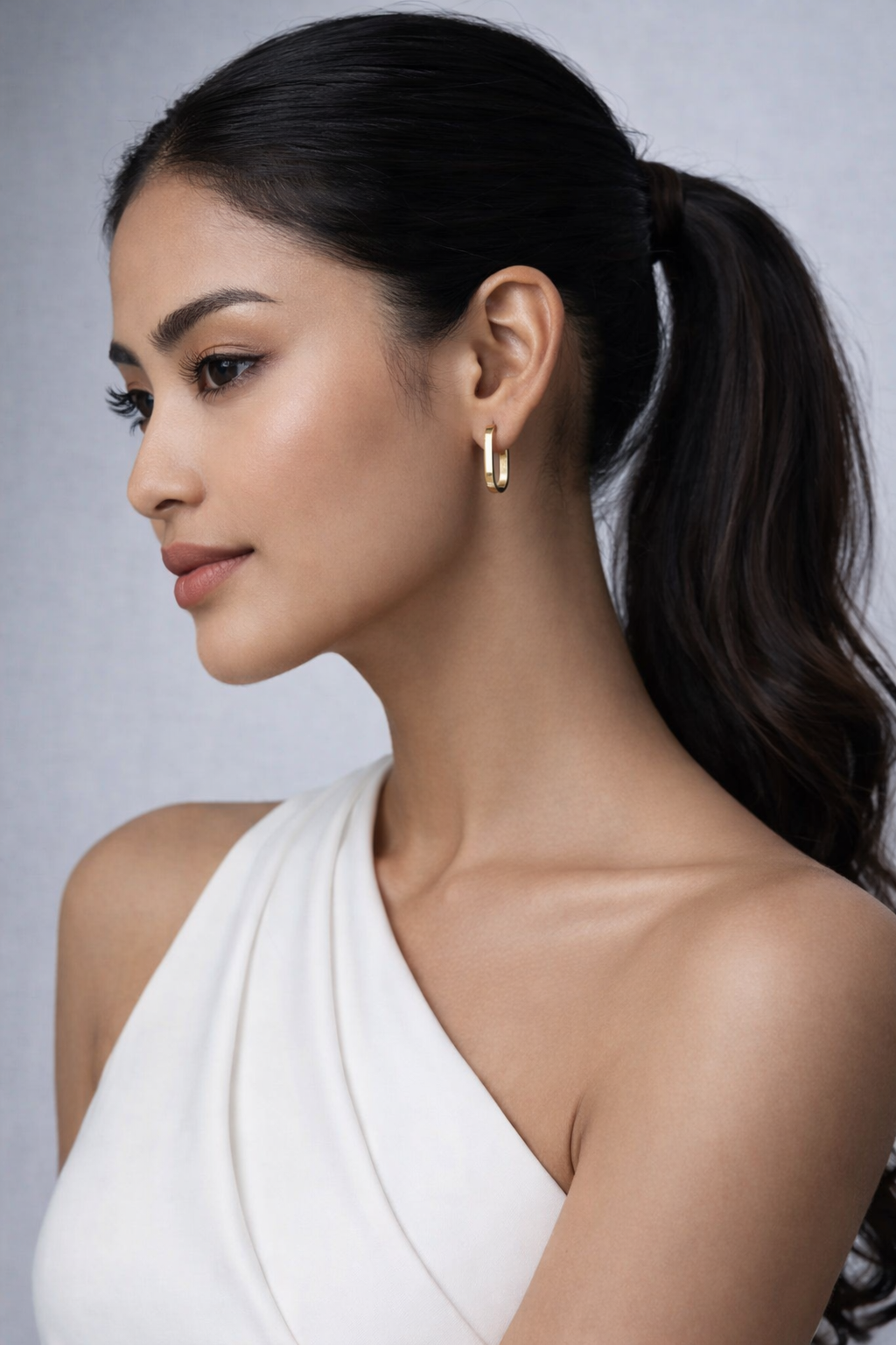 Aurelia Rectangular Hoops – 18K Gold Plated