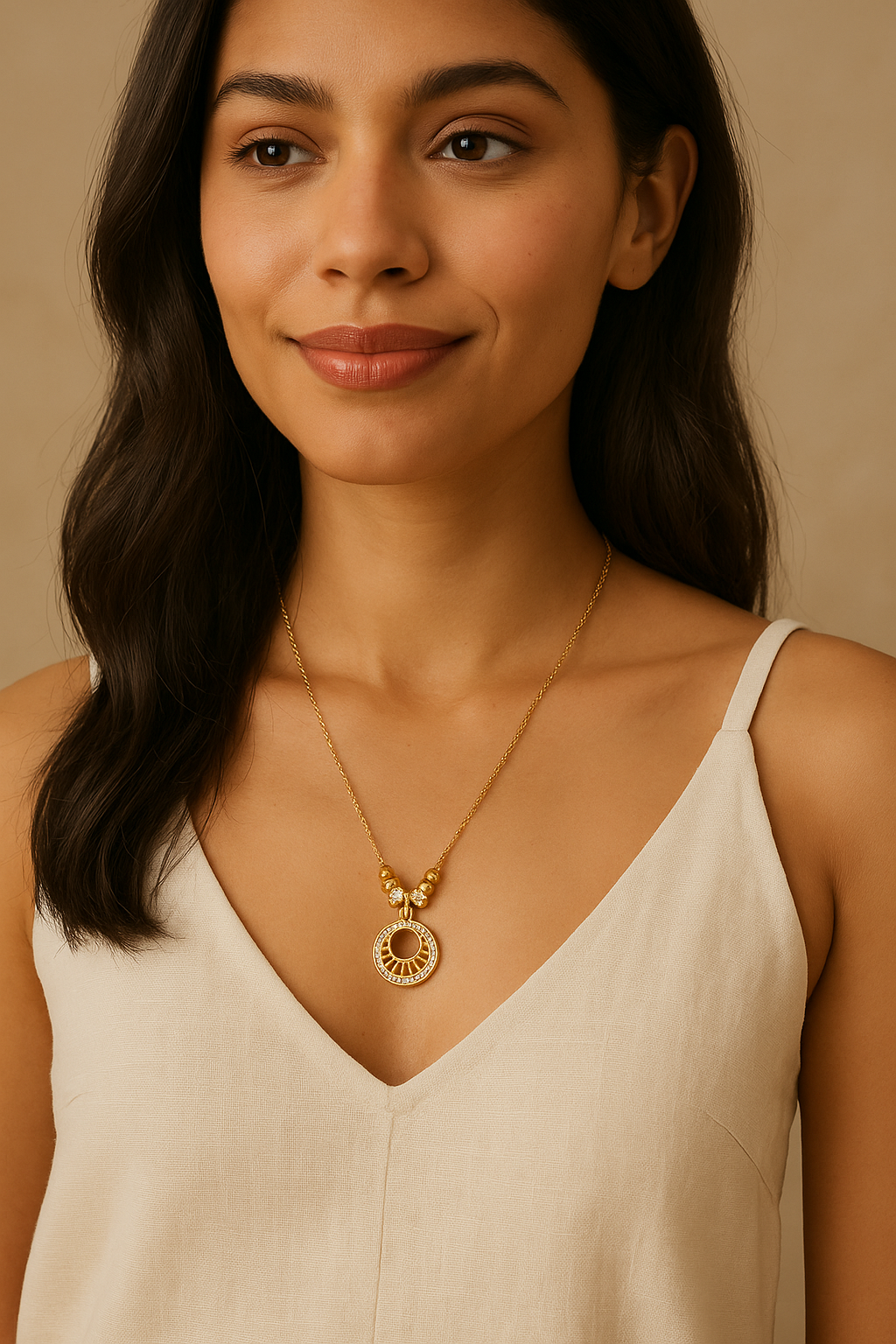 Solaris Sun Medallion Necklace