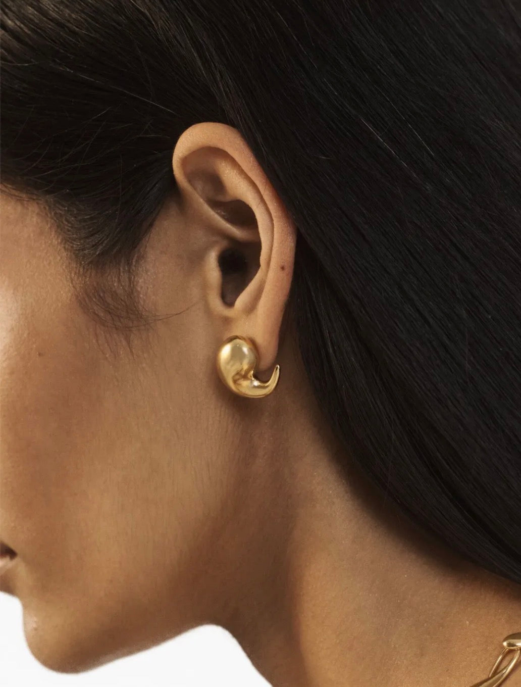 Gold Comma Earring | Stainless Steel Statement