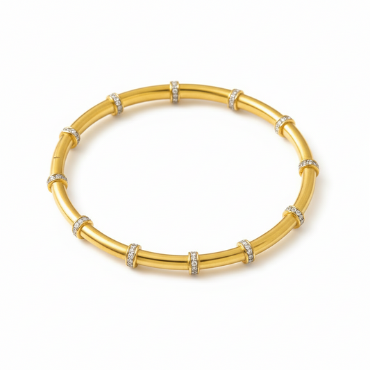 Bamboo Whisper Cuff – Gold