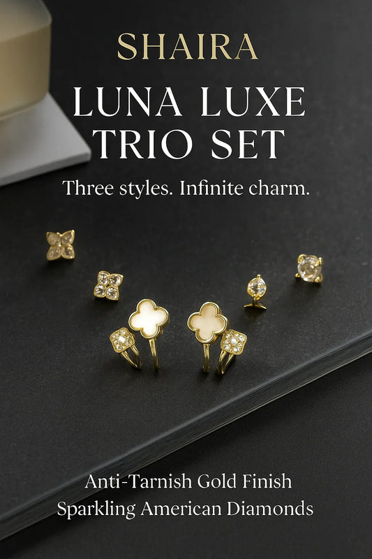 Luna Luxe Trio Earrings Set