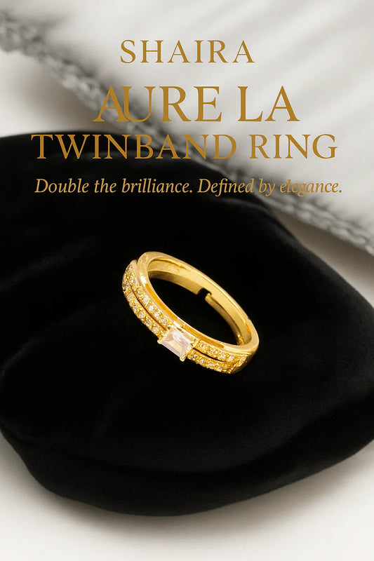 Aura la twin band Ring