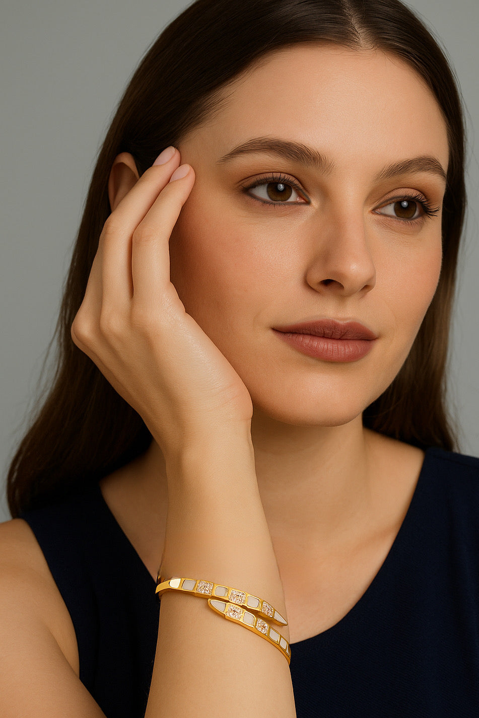 Serpentine Glint Cuff