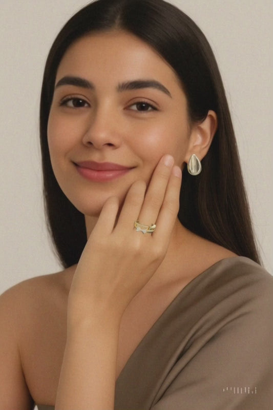 Dewdrop Gold Studs